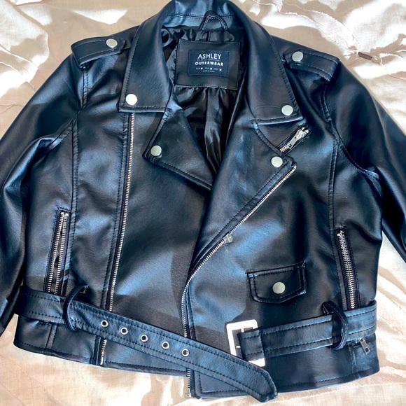 Ashley By 26 International Black Faux Leather Jacket - Picture 1 of 5